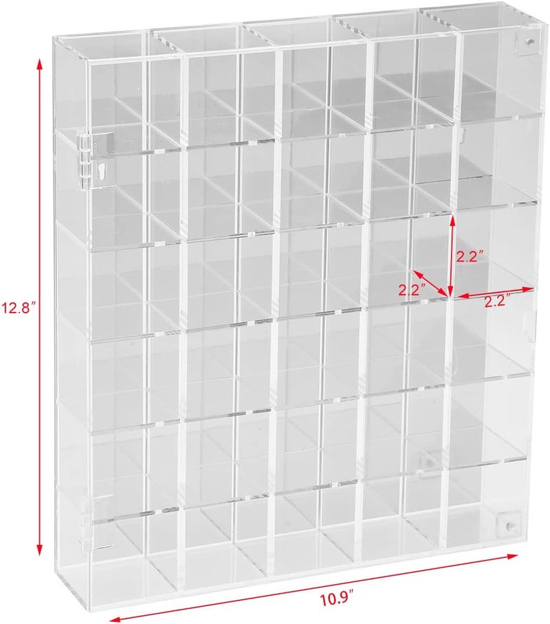 FireOrange Adjustable Rock Display Case Clear Acrylic Collection Box with Mirrored Arrowhead Stones Storage Display Case Mineral Crystal Collectibles Holder Organizer Showcase Shelves with Lid - Image 2